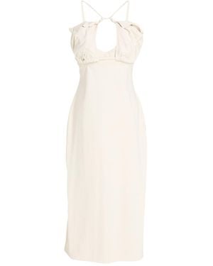Jacquemus Le Raphia Midi Dress Polyamide, Cotton, Elastane - White