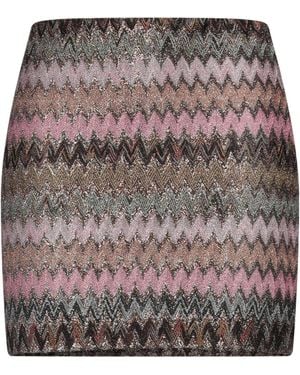 ミニスカート Missoni Black Sequined Viscose Skirt Missoni Zigzag Mini Skirt with Metallic | Shopbop