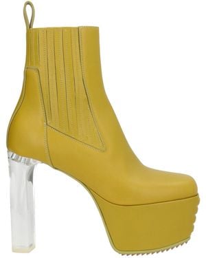 Rick Owens Ankle Boots Leather - Green