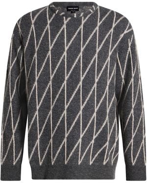 Giorgio Armani Jumper Cashmere, Synthetic Fibres, Silk, Alpaca Wool, Wool - Grey