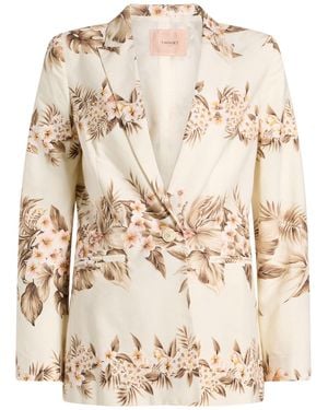 Twinset Ivory Blazer Cotton - Natural