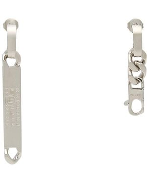 MM6 by Maison Margiela Earrings Brass - White