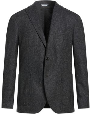 Boglioli Charcoal Blazer Virgin Wool, Polyamide, Silk, Polyester, Elastane - Black