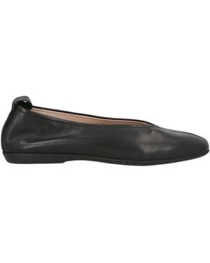 Wonders Ballet Flats Leather - Black