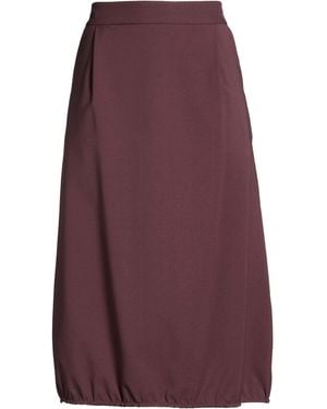 ALESSIA SANTI Chocolate Midi Skirt Polyester, Elastane - Purple