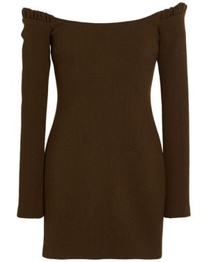 KHAITE Mini Dress Virgin Wool - Brown