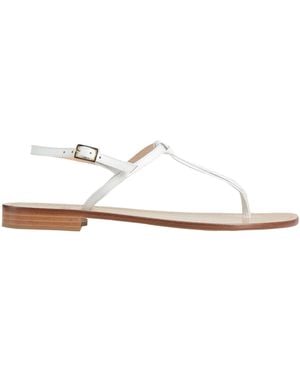Paolo Ferrara Thong Sandal Leather - White