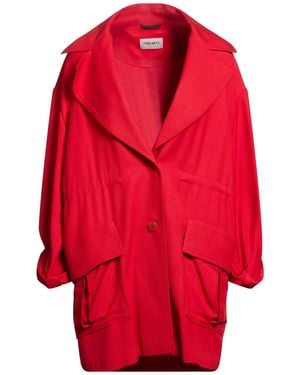 Cinzia Rocca Overcoat & Trench Coat Virgin Wool, Viscose - Red