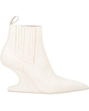 Rick Owens Ankle Boots Leather - Natural