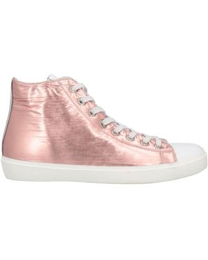Leather Crown Sneakers - Rosa