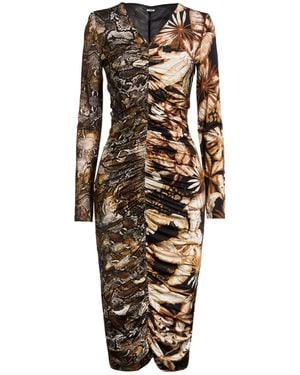 Just Cavalli Midi Dress Viscose, Elastane - Natural