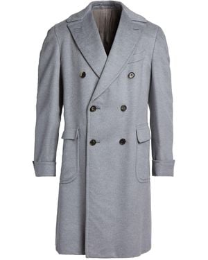 Caruso Slate Coat Silk, Viscose - Gray