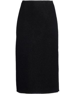 Rier Midi Skirt Virgin Wool - Black