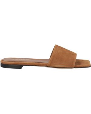 Semicouture Camel Sandals Leather - Brown