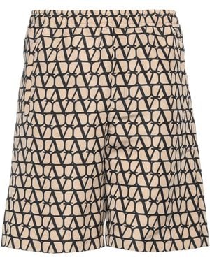 Valentino Garavani Toile Iconographe Bermuda Shorts - Black