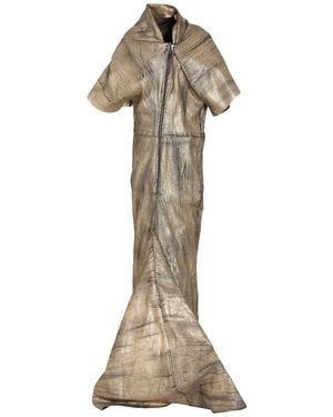 Rick Owens Platinum Maxi Dress Cotton, Polyester, Elastane - Natural