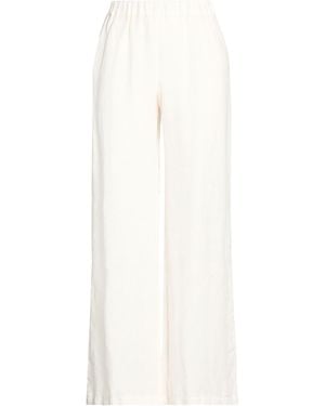 120% Lino Ivory Trousers Linen - White
