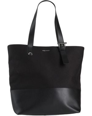 McQueen Shoulder Bag Textile Fibers - Black