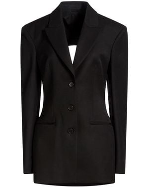 Del Core Blazer Virgin Wool, Viscose, Polyurea - Black