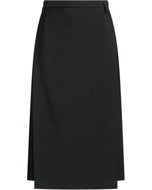 The Row Midi Skirt Virgin Wool - Black