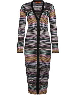 Missoni Midi Dress Viscose, Metallic Fibre, Polyamide, Elastane - Grey