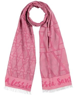 ALESSIA SANTI Fuchsia Scarf Polyester, Viscose, Cotton - Pink
