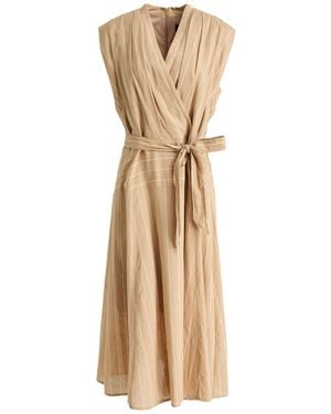 DKNY Midi Dress Linen, Cotton - Natural