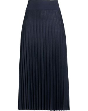 Agnona Midi Skirt Wool, Cashmere, Silk - Blue