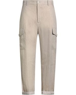 Brian Dales Trousers Linen, Polyamide - Natural