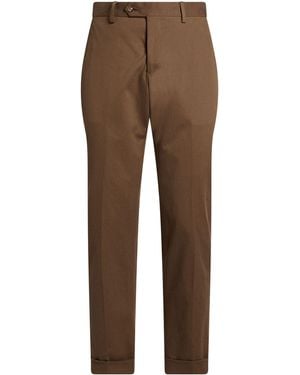 Barba Napoli Khaki Trousers Cotton, Elastane - Brown
