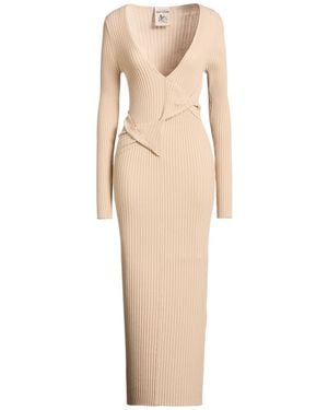 Semicouture Maxi Dress Viscose, Polyester - Natural