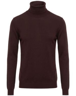 Fedeli Dark Turtleneck Virgin Wool - Red