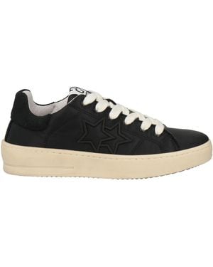 2Star Sneakers Leather, Textile Fibers - Black