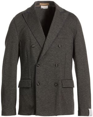Paolo Pecora Charcoal Blazer Viscose, Polyamide, Elastane - Black