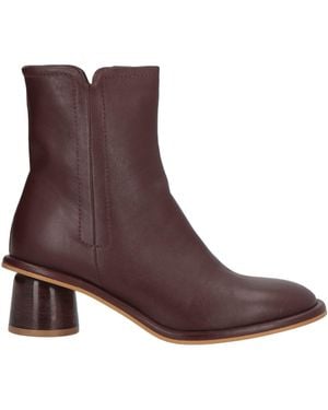 Alysi Burgundy Ankle Boots Leather - Purple