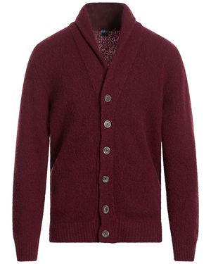 Fedeli Cardigan Virgin Wool, Recycled Cashmere, Polyamide - Red