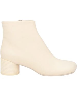 MM6 by Maison Margiela Anatomic Leather Zip Ankle Boots - Natural