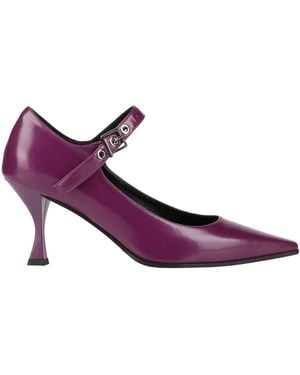 The Seller Court Shoes Leather - Purple