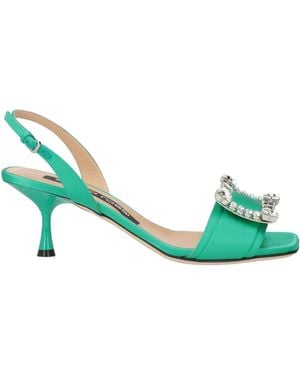 Sergio Rossi Sandals Textile Fibres - Green