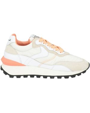 Voile Blanche Sneakers Leather, Textile Fibers - White