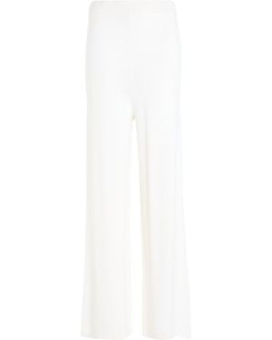 Max Mara Leisure Cream Pants Virgin Wool - White