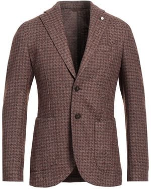 Luigi Bianchi Blazer Wool, Polyester, Cotton - Brown