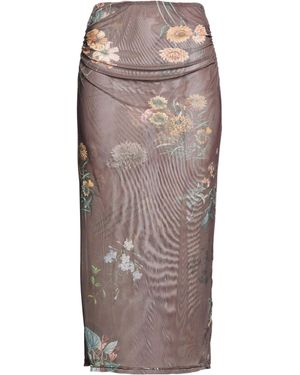 ViCOLO Midi Skirt Polyester, Elastane - Brown