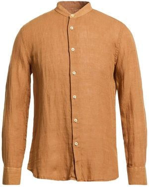 120% Lino Camicia - Marrone