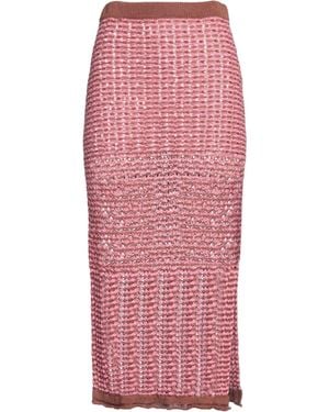 Marco Rambaldi Midi Skirt Linen, Cotton, Polyester - Red
