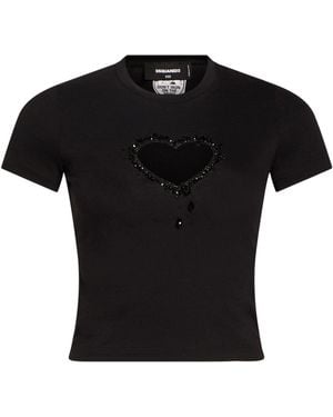 DSquared² T-Shirt Cotton, Glass - Black