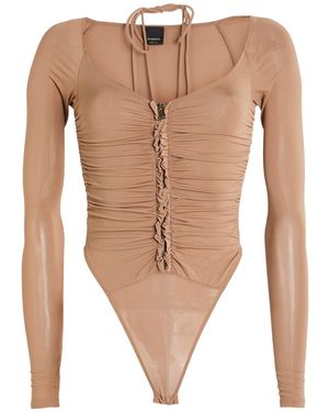 Pinko Bodysuit Viscose, Elastane - White