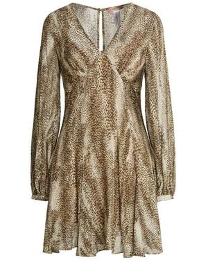 Twinset Mini Dress Viscose, Silk, Polyester - Natural