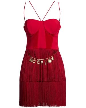 Elisabetta Franchi Mini Dress Polyester, Elastane, Cotton, Acetate - Red
