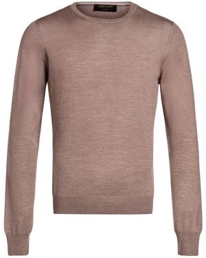 Gran Sasso Sweater Wool, Silk - Brown